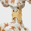 Celine Mini Triomphe Scrunchy in Silk and Brass with Gold Finish