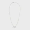 Celine Monochroms Necklace in Glass Pearls and Brass with Rhodium Finish Celine Monochroms Necklace in Glass Pearls and Brass with Rhodium Finish