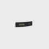 Celine Paris Hair Clip in Lambskin, Brass with Gold Finish and Steel