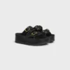 Celine Polly Wedge Mule in Calfskin