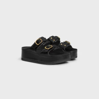 Celine Polly Wedge Mule in Calfskin Celine Polly Wedge Mule in Calfskin