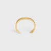 Celine Ribbon Small Cuff in Brass with Gold Finish