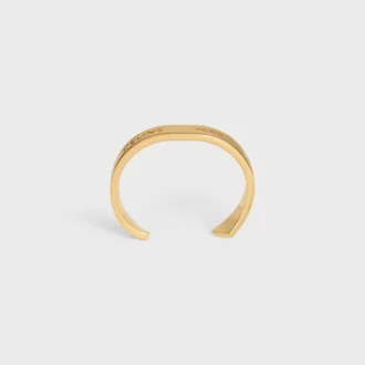 Celine Ribbon Small Cuff in Brass with Gold Finish