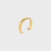 Celine Ribbon Small Cuff in Brass with Gold Finish
