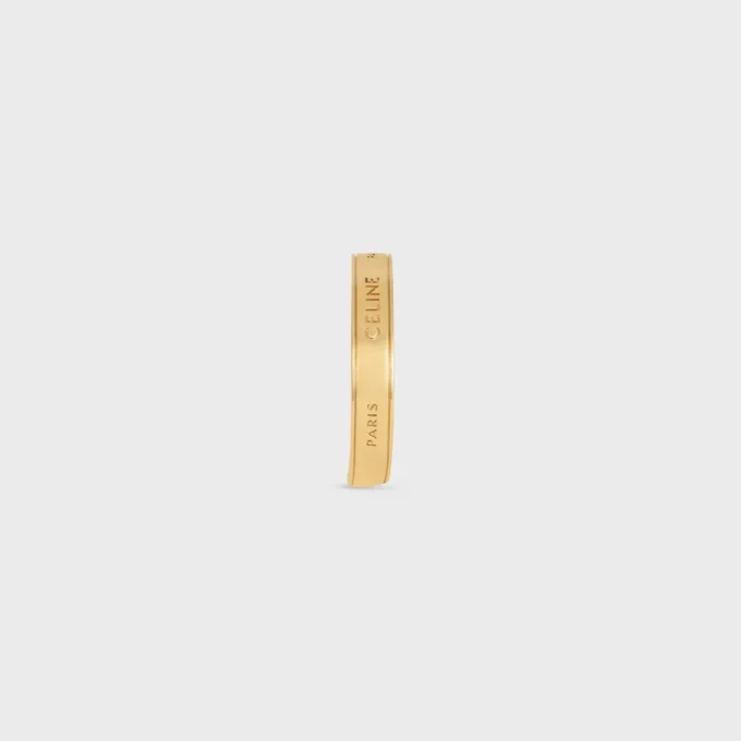 Celine Ribbon Small Cuff in Brass with Gold Finish