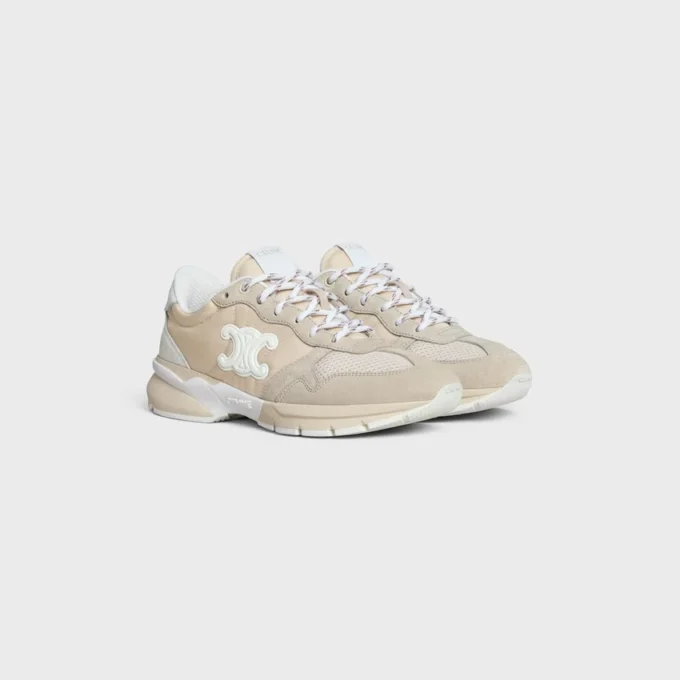 Celine Runner Cr-04 Sneaker in Nylon, Mesh, Calfskin and Suede Calfskin