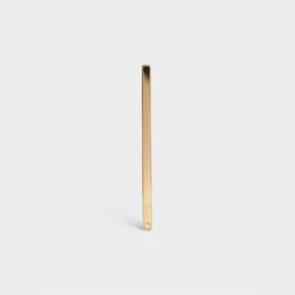 Celine Sentimental Straight Earring in Yellow Gold and Diamond