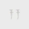 Celine Set of 2 Snap Hair Clip in Brass with Rhodium Finish and Steel