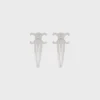 Celine Set of 2 Snap Hair Clip in Brass with Rhodium Finish and Steel