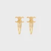 Celine Set of 2 Snap Hair Clips in Brass with Gold Finish and Steel