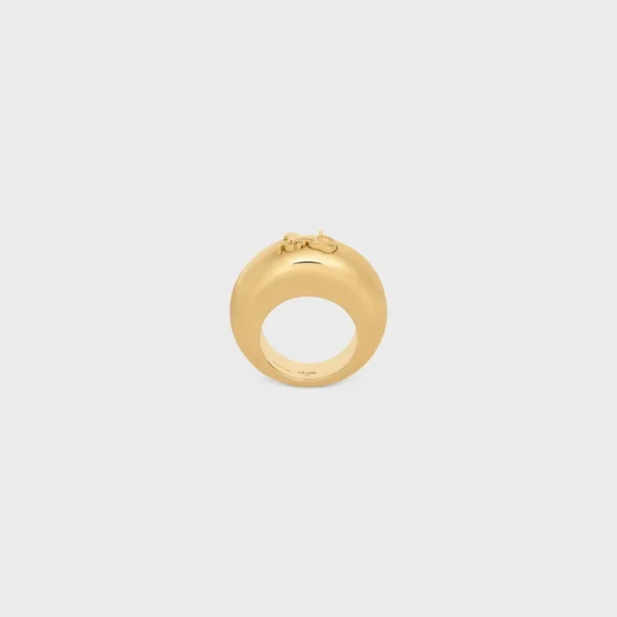 Celine Sulky Ring in Brass with Gold Finish