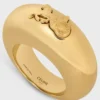 Celine Sulky Ring in Brass with Gold Finish