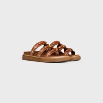 Celine – Tippi Slide in Embroidered Calfskin Celine – Tippi Slide in Embroidered Calfskin