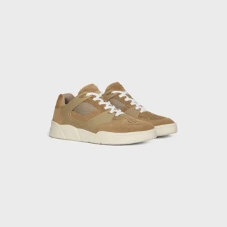Celine Trainer Ct-09 Low Lace-Up Sneaker in Suede Calfskin and Mesh Celine Trainer Ct-09 Low Lace-Up Sneaker in Suede Calfskin and Mesh