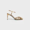 Celine Triomphe Sandal in Laminated Lambskin