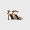 Celine Triomphe Sandal in Laminated Lambskin