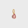 Charms Fig in Brass with Gold Finish, Enamel and Strass