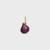 Charms Fig in Brass with Gold Finish, Enamel and Strass