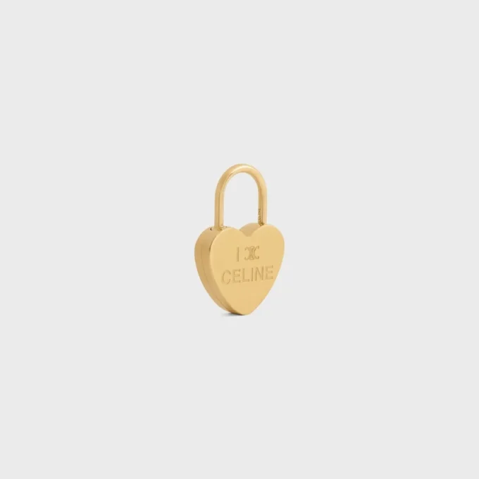 Charms Heart Padlock in Brass with Gold Finish Charms Heart Padlock in Brass with Gold Finish