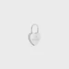 Charms Heart Padlock in Brass with Rhodium Finish Charms Heart Padlock in Brass with Rhodium Finish