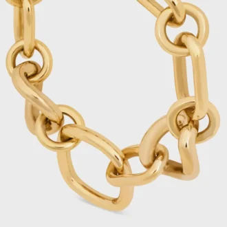 Charms Modern Thin Gourmette in Brass with Gold Finish