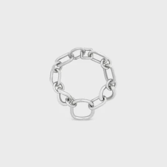 Charms Modern Thin Gourmette in Brass with Rhodium Finish