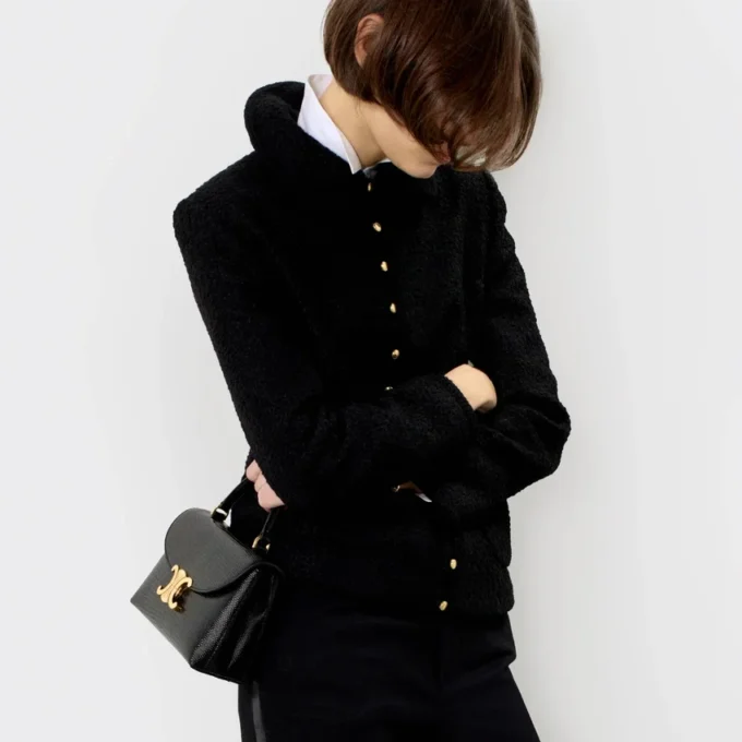 Chasseur Jacket in Cashmere Bouclette Natte Chasseur Jacket in Cashmere Bouclette Natte