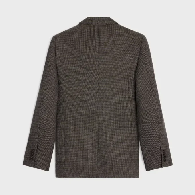 Classic Jacket in Micro Houndstooth Wool