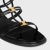 CléMence Heeled Sandal in Glossy Calfskin