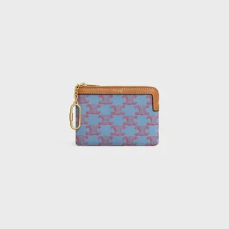 Coin Purse in Textile with Triomphe All Over Coin Purse in Textile with Triomphe All Over