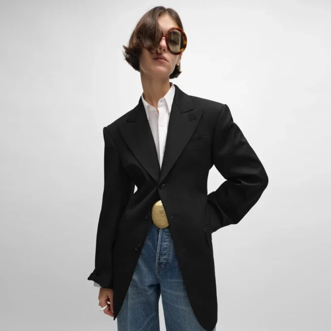 Colonne Jacket in Diagonal Wool Colonne Jacket in Diagonal Wool