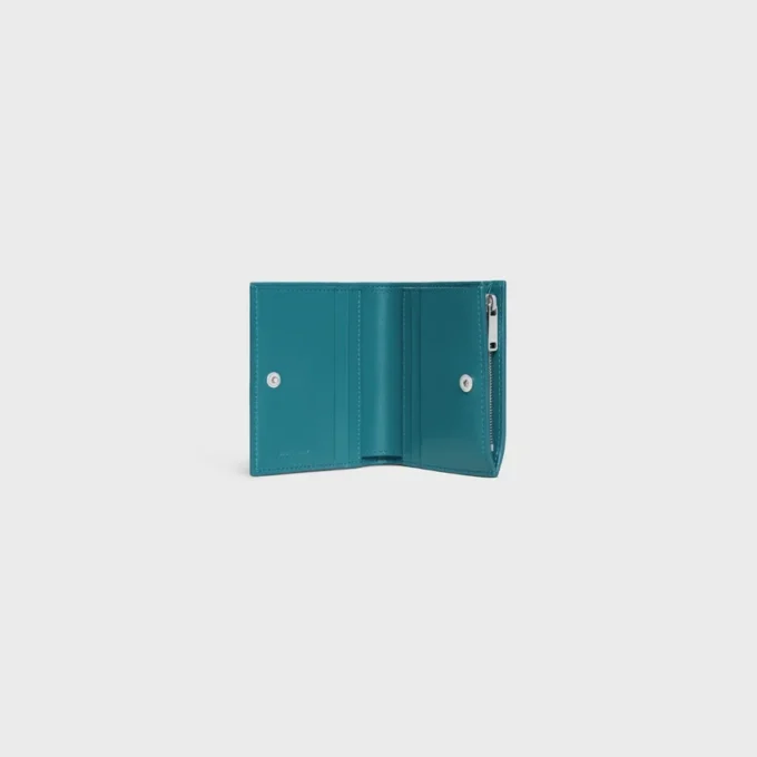 Compact Wallet in Grained Calfskin