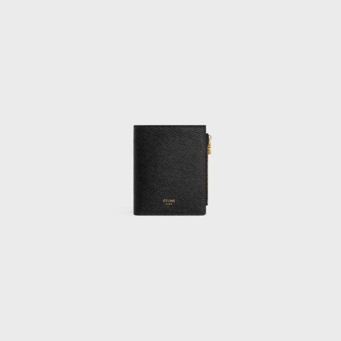 Compact Wallet Triomphe Charms in Grained Calfskin Compact Wallet Triomphe Charms in Grained Calfskin