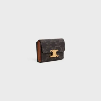 Compact Wallet with Coin Triomphe in Triomphe Canvas