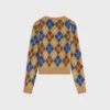 Crewneck Sweater in Argyle Wool