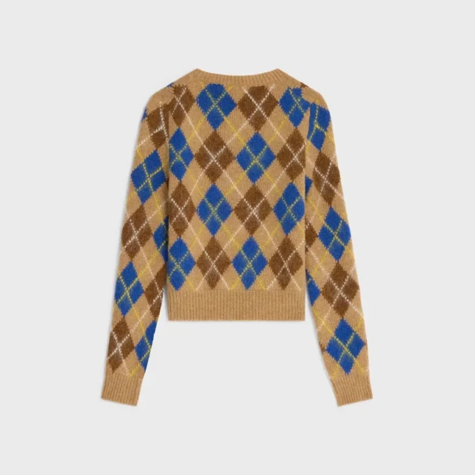 Crewneck Sweater in Argyle Wool