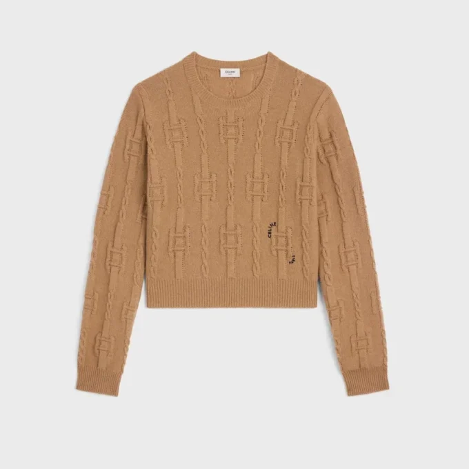 Crewneck Sweater in Chains Cashmere
