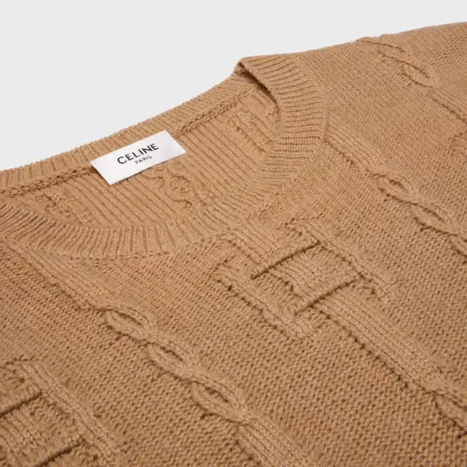 Crewneck Sweater in Chains Cashmere