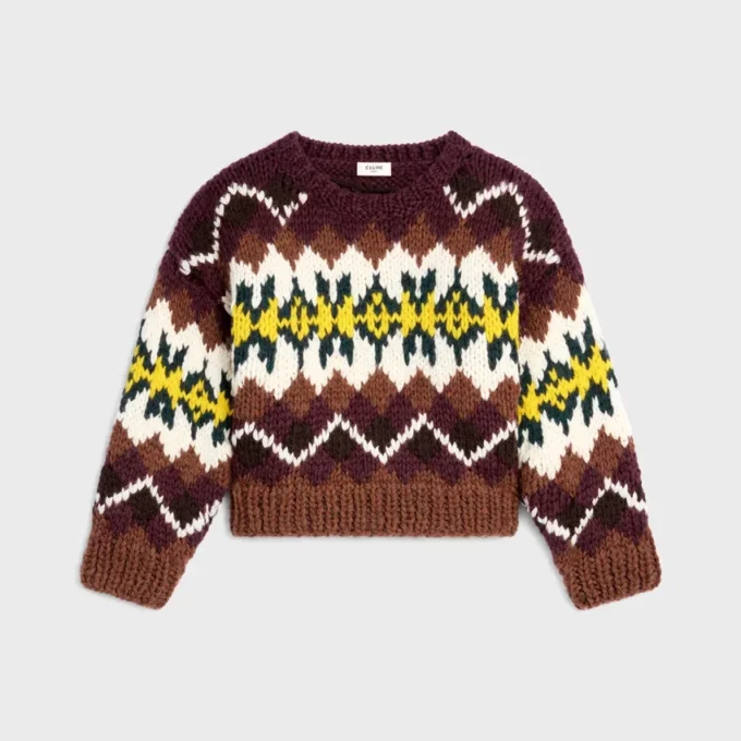 Crewneck Sweater in Fair Isle Wool