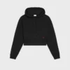 Cropped Hoodie in Cotton Fleece