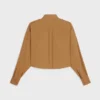 Cropped Shirt in Cotton and Linen Cloth