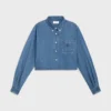 Cropped Shirt in Union Ocean Wash Denim