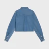 Cropped Shirt in Union Ocean Wash Denim