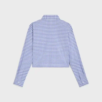 Cropped Shirt in Vichy Cotton
