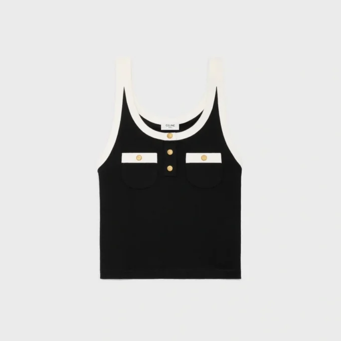 Cropped Tank Top in Cotton Jersey Cropped Tank Top in Cotton Jersey