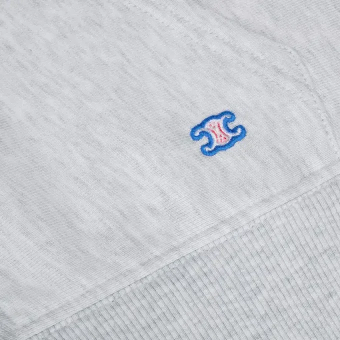 Cropped Zipped Hoodie in Cotton Fleece