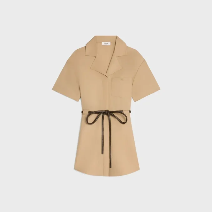 Dress in Cotton and Silk Twill Dress in Cotton and Silk Twill
