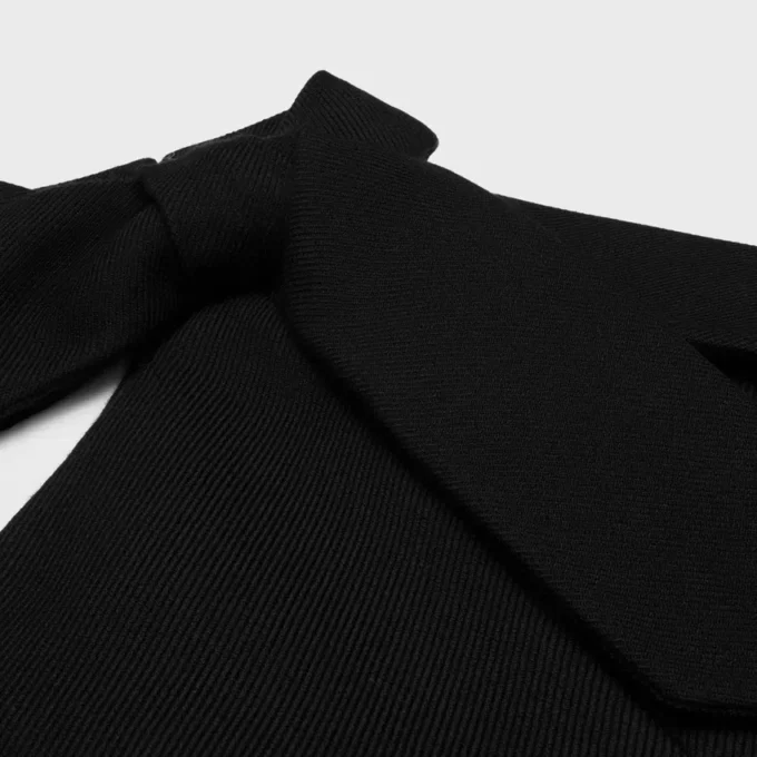 Dress in Tricotine Wool