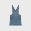 Dungarees Mini Dress in Union Wash Denim Dungarees Mini Dress in Union Wash Denim
