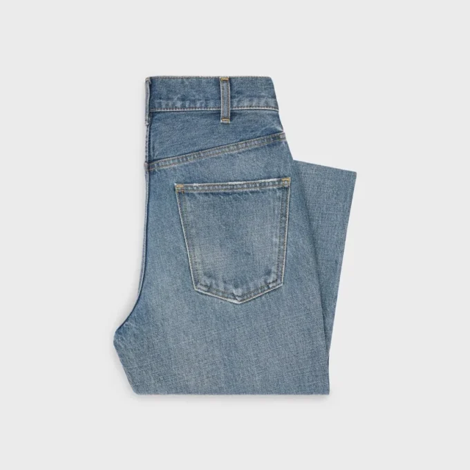 Dylan Flared Jeans with Signature in Cotton Denim Dylan Flared Jeans with Signature in Cotton Denim